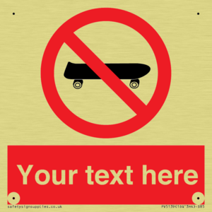 Custom No Skateboarding Sign